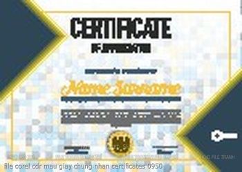 file corel cdr mau giay chung nhan certificates 0950