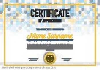 file corel cdr mau giay chung nhan certificates 0951