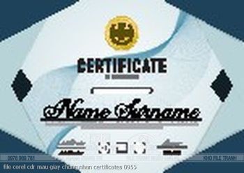 file corel cdr mau giay chung nhan certificates 0955