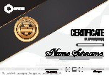 file corel cdr mau giay chung nhan certificates 0957
