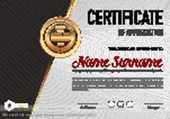 file corel cdr mau giay chung nhan certificates 0963