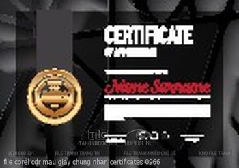 file corel cdr mau giay chung nhan certificates 0966