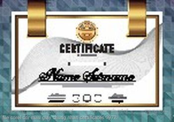 file corel cdr mau giay chung nhan certificates 0972