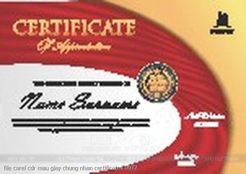 file corel cdr mau giay chung nhan certificates 0977