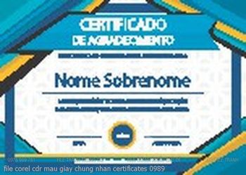 file corel cdr mau giay chung nhan certificates 0989