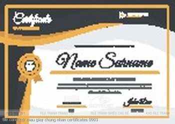 file corel cdr mau giay chung nhan certificates 0993