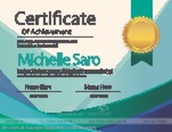 file corel cdr mau giay chung nhan certificates 0995
