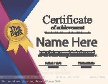 file corel cdr mau giay chung nhan certificates 0996