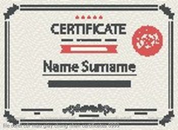 file corel cdr mau giay chung nhan certificates 0999