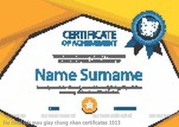 file corel cdr mau giay chung nhan certificates 1013
