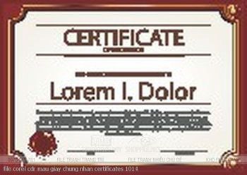 file corel cdr mau giay chung nhan certificates 1014