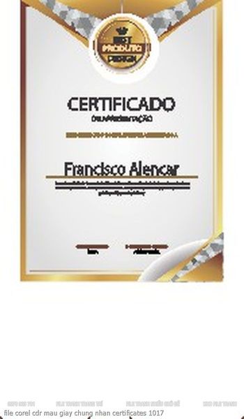 file corel cdr mau giay chung nhan certificates 1017