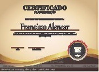 file corel cdr mau giay chung nhan certificates 1018