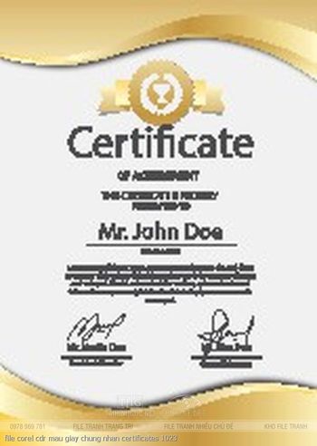 file corel cdr mau giay chung nhan certificates 1023