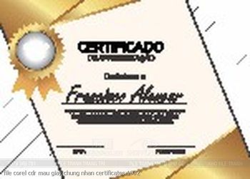 file corel cdr mau giay chung nhan certificates 1032