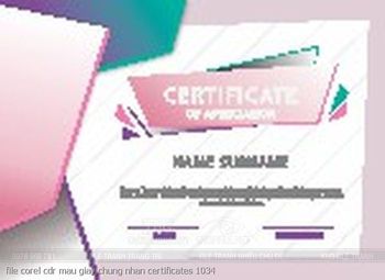 file corel cdr mau giay chung nhan certificates 1034