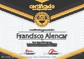 file corel cdr mau giay chung nhan certificates 1044