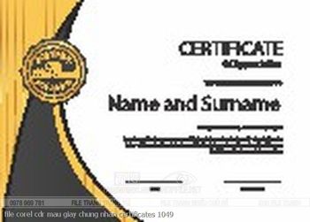 file corel cdr mau giay chung nhan certificates 1049