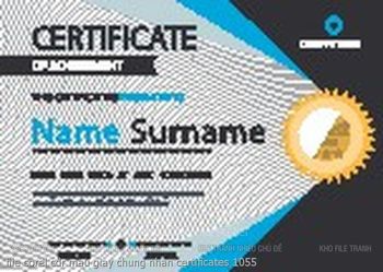file corel cdr mau giay chung nhan certificates 1055