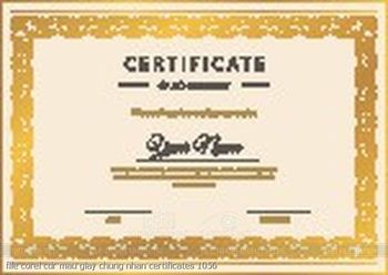 file corel cdr mau giay chung nhan certificates 1056