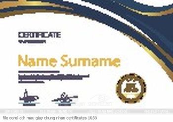 file corel cdr mau giay chung nhan certificates 1058