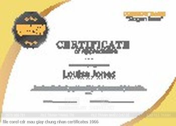 file corel cdr mau giay chung nhan certificates 1066