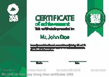 file corel cdr mau giay chung nhan certificates 1069