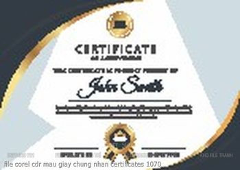 file corel cdr mau giay chung nhan certificates 1070