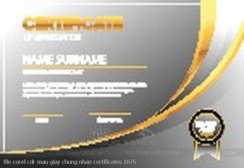 file corel cdr mau giay chung nhan certificates 1076