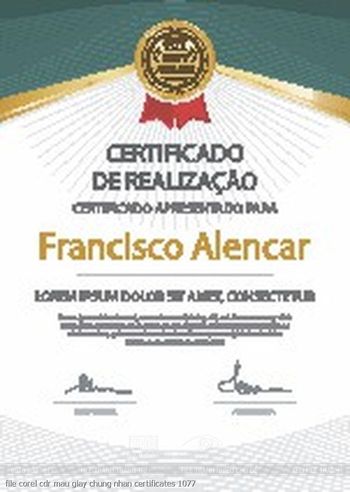 file corel cdr mau giay chung nhan certificates 1077