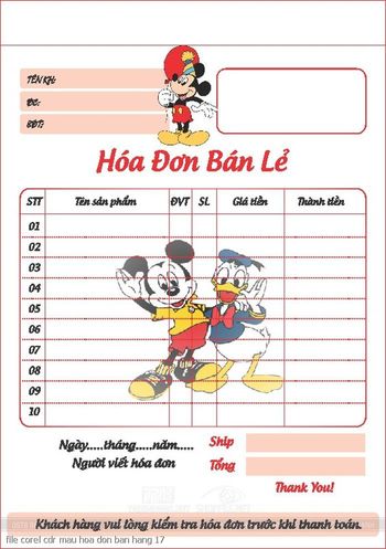 file corel cdr mau hoa don ban hang 17