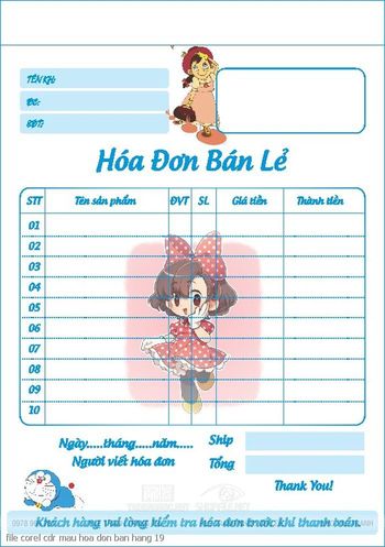file corel cdr mau hoa don ban hang 19