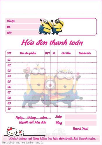 file corel cdr mau hoa don ban hang 21