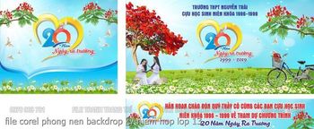 file corel phong nen backdrop ky niem hop lop 13