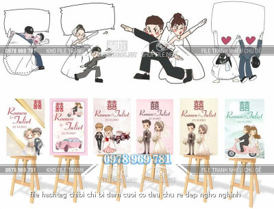 file hashtag chibi chi bi dam cuoi co dau chu re dep ngho nghinh