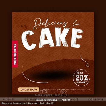 file poster banner banh kem sinh nhat cake 091