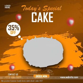 file poster banner banh kem sinh nhat cake 097