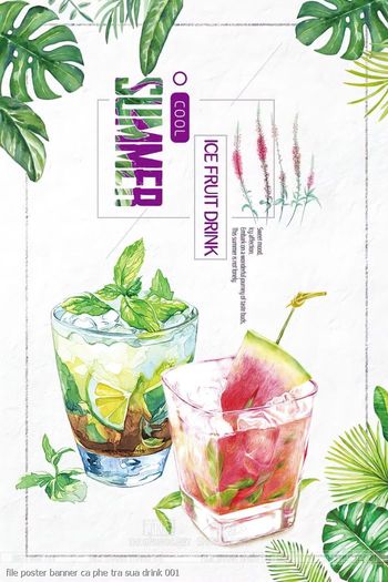 file poster banner ca phe tra sua drink 001