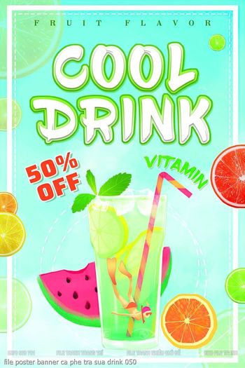 file poster banner ca phe tra sua drink 050