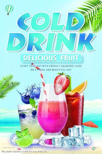 file poster banner ca phe tra sua drink 051