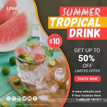 file poster banner ca phe tra sua drink 060