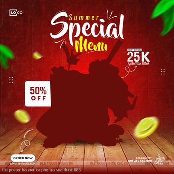 file poster banner ca phe tra sua drink 083