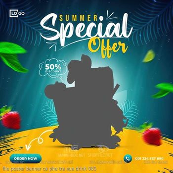 file poster banner ca phe tra sua drink 085