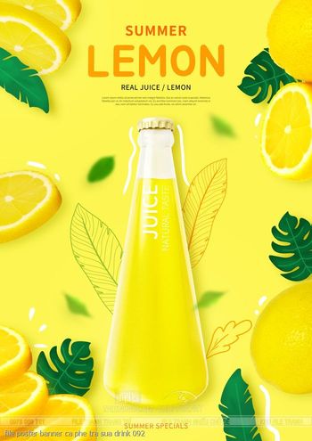 file poster banner ca phe tra sua drink 092