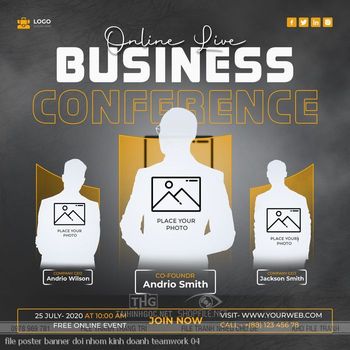 file poster banner doi nhom kinh doanh teamwork 04