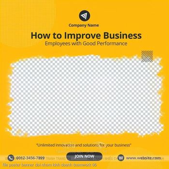 file poster banner doi nhom kinh doanh teamwork 06