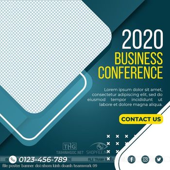 file poster banner doi nhom kinh doanh teamwork 09