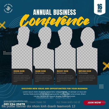 file poster banner doi nhom kinh doanh teamwork 13