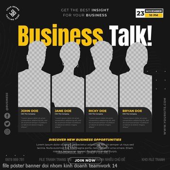 file poster banner doi nhom kinh doanh teamwork 14