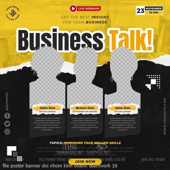 file poster banner doi nhom kinh doanh teamwork 16